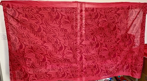 Paréo rouge fleurs en - rouge,
