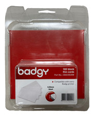 BADGY Tissage Blanches IN PVC 0,50mm IN Pack De 100 Tissage