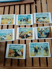 ROLAND LEFRANC-lot 8 cartes postales-aquarelles-Lithographies-neuves-port free!