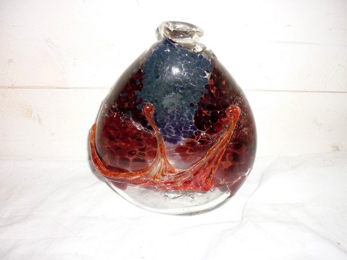 Vase verre soufflé signé - soufflÉ,