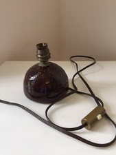 Pied de lampe en Terre cuite vernissée vintage