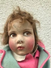 Ancienne poupée en feutrine type Raynal ou Lenci, No Jumeau, Bru, Steiner, Gault