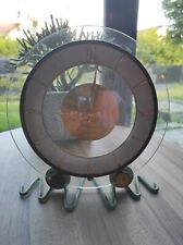 Horloge / pendule à poser vintage Bayard "8 Day", disque transparent, fonctionne