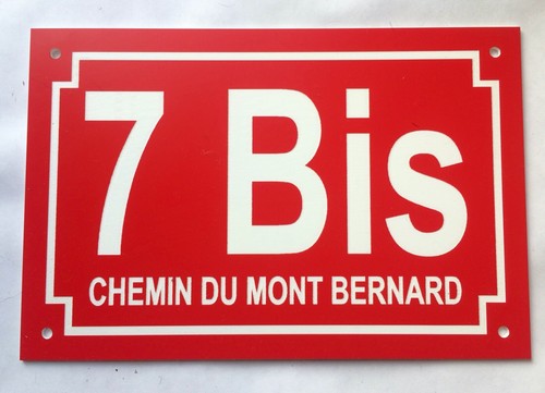 Plaque pvc numero rue de - plaque,