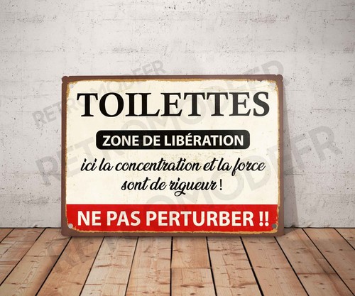 Plaque métal vintage - , citation