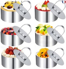 6 Pièces Cercle à Patisserie, Emporte-Pièces Ronds, Moule à Cake DIY Moule à Gât