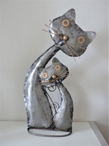 Chats amoureux acier - chats,