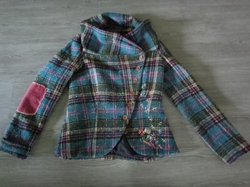 Manteau carreaux tweed