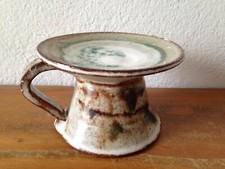 superbe céramique signée albert thiry porte bougie vintage 