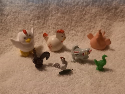 Lot figurine miniatures poule - lot,