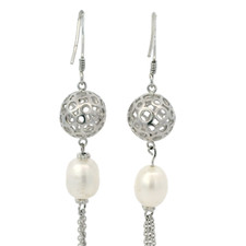 Argent Sterling 9mm Perle