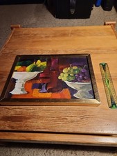 Peinture Vin Et Fruits- Objet