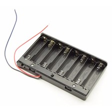 Porte-piles 8 x AA 12V support de batterie R6 LR06 avec couvercle et interrup...