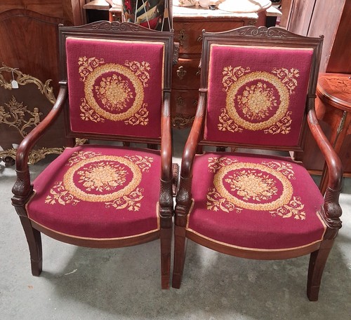 Paire fauteuils époque - de,