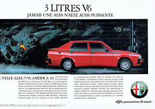 Publicité Advertising  068  1986   Alfa Romeo   Alfa 75 v6  America 3.0 (2p)