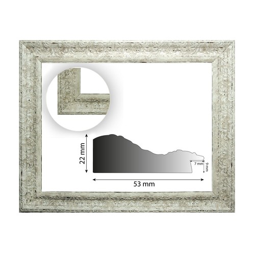 Cadre baroque blanc finement - cadre,
