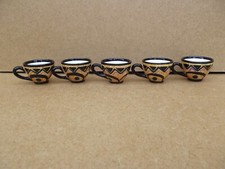 5 petites tasses a liqueur en faience de st jean de Bretagne N 2062