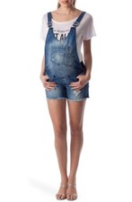 PIETRO BRUNELLI 'Salopette' Convertible Maternity Short Overalls Size Small