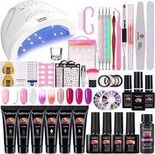 48W Lampe à UV LED Kit Ongle Gel avec 6 Couleurs 15ml Gel d'Extensions d'Ongl...