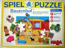 Haba - 4264 - Puzzle à la ferme - 3 jeux différents - dès 2 ans