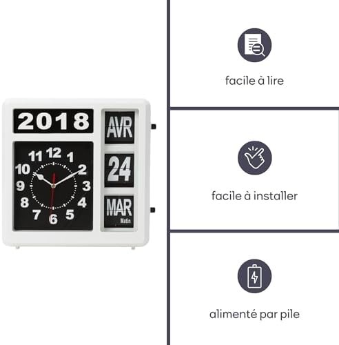 Horloge carrée calendrier - horloge,
