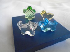 SWAROVSKI:COFFRET DE QUATRE PETITS OBJETS DE VITRINE/Chat,chien....