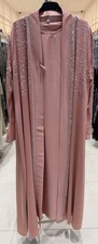 Robe abaya pièces rose - robe,