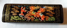BOITE laquée RUSSE peinture miniature ART de PALEKH prince CHEVAL signée