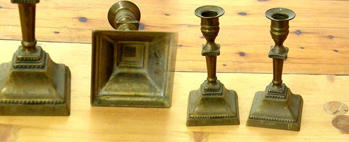 Elegants bougeoirs laiton - bougeoirs,