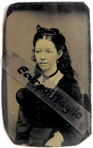 Ferrotype photo jeune femme - ferrotype,