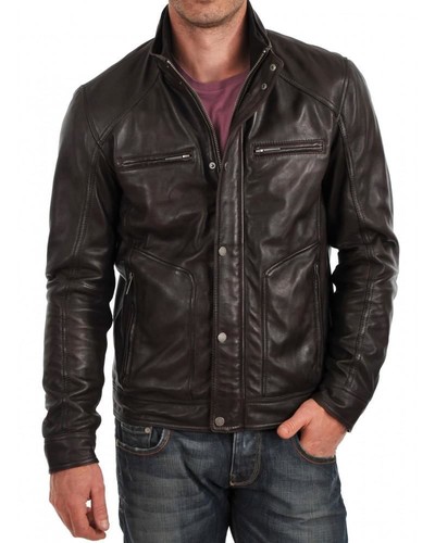 Blouson moto motard noir - , en
