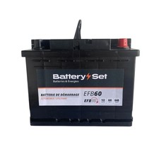 BATTERIE AUTO BATTERYSET START STOP EFB60 12V 60AH 640A
