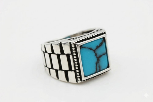 Bague homme turquoise - homme, taille