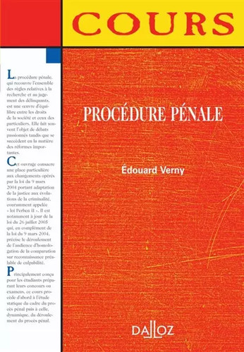Procédure pénale edouard - pénale,,
