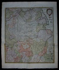 1698 Original Antique Map