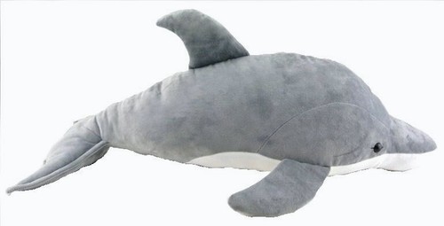 Peluche dauphin gris 65 - gris,