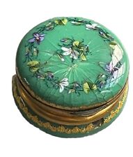 Boîte Émail vert décor