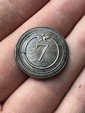 Bouton D’Officier de Dragons du 7e Regiment, 1er Empire, Argente, Napoleon I, GM