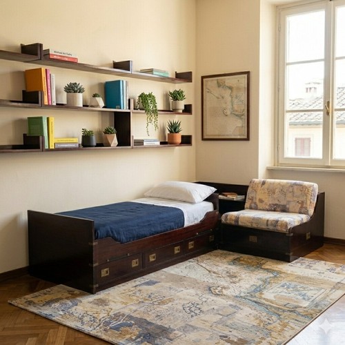 Lit simple ancien style marine - lit,