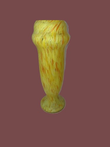 Vase pate verre jaune - pate,