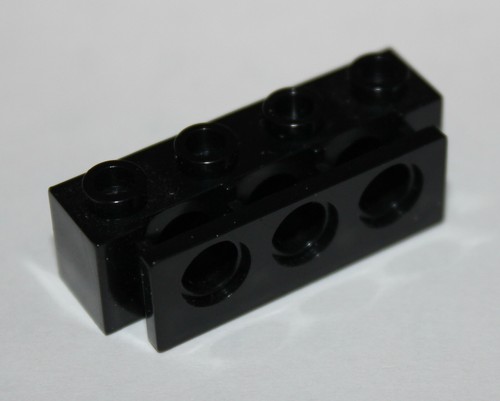 Lego technic black brick with - black,