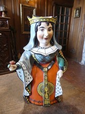 POT A TABAC en PORCELAINE début 20em  "  LA REINE  BRETAGNE "