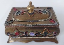 Coffret Boite à bijoux cuivre / laiton / régule avec ornement