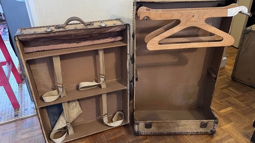 Malle armoire valise vintage - malle,