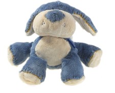 Peluche doudou chien Toto bleu blanc ItsImagical Grelot 20 cm