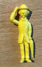 FIGURINE PVC BELVISON ESSO BELGE TINTIN HERGE MONOCHROME PROF TOURNESOL JAUNE