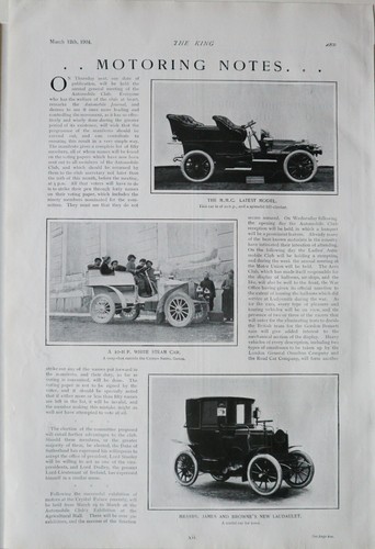 1904 notes moteur - notes, de