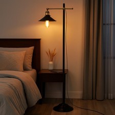 Lampe Sur Pied LED Réglable En Hauteur Retro En Laiton Ancien