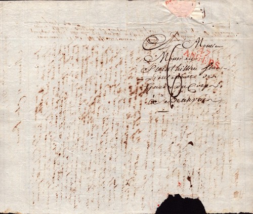 Angers lettre voyagée - angers,