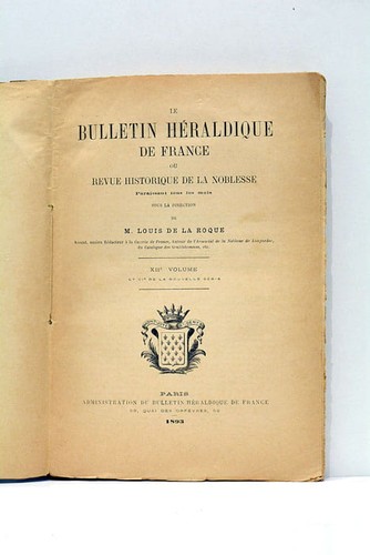 Bulletin héraldique de - héraldique,